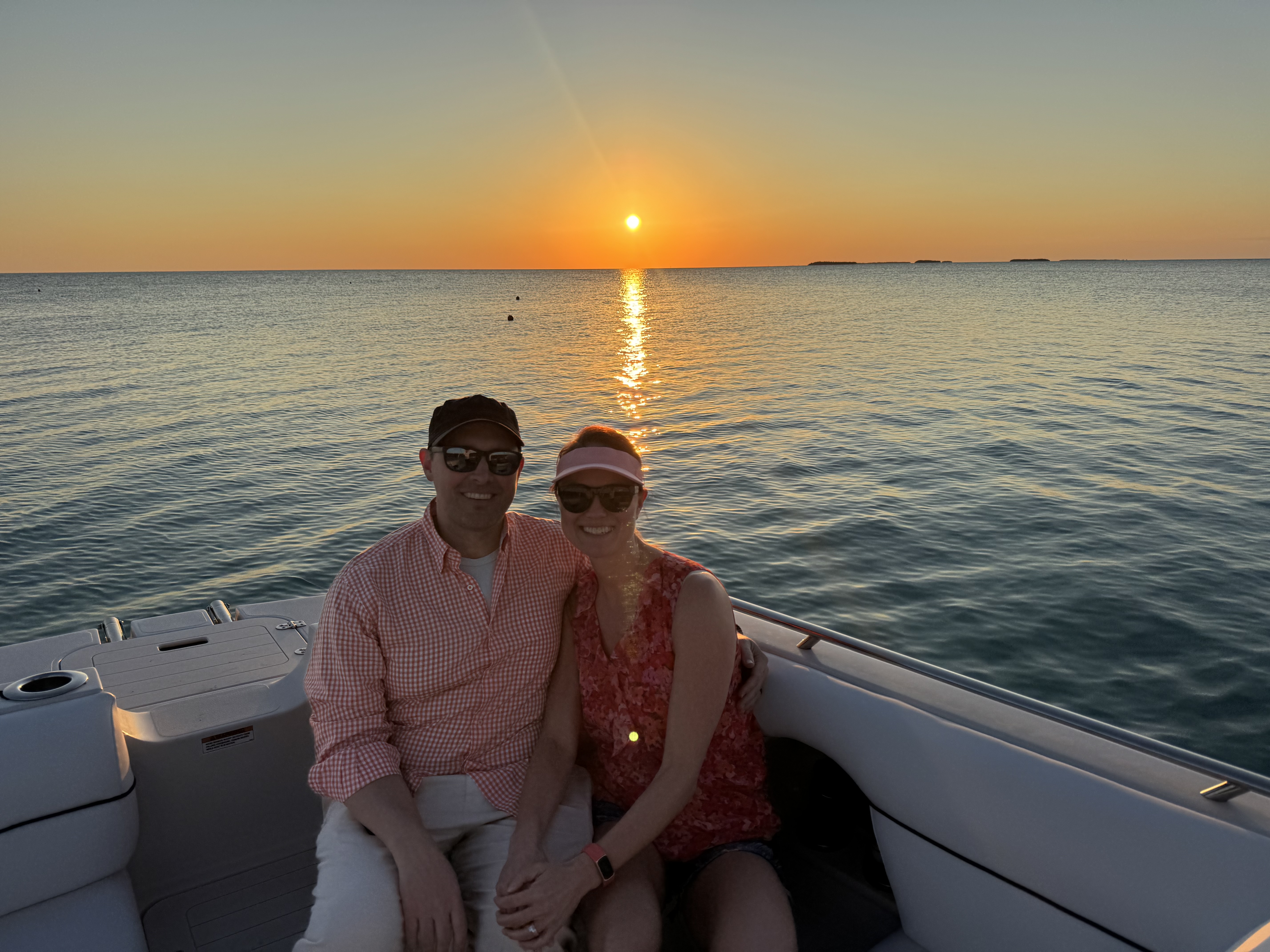 Islamorada boat tour at sunset with dolphins and wildlife