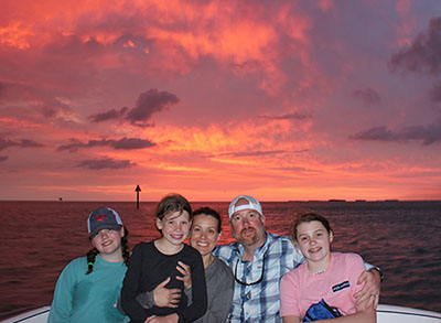 Family sunset cruise in Florida Keys